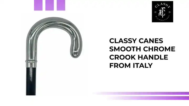 Classy Canes Smooth Chrome Crook Handle from Italy by@Outfy