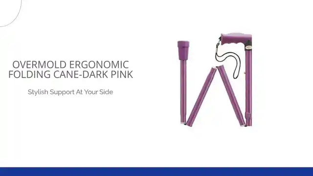 Overmold Ergonomic Folding Cane-Dark Pink by@Outfy