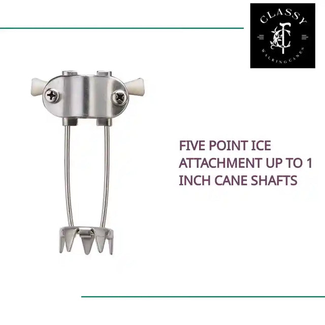 Five Point Ice Attachment Up to 1 inch Cane Shafts by@Outfy