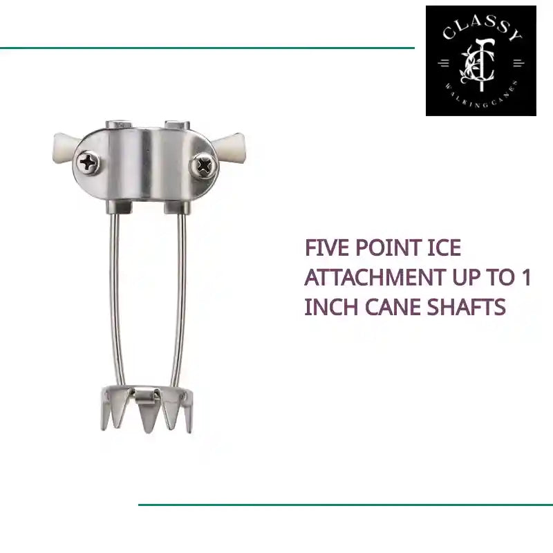 Five Point Ice Attachment Up to 1 inch Cane Shafts by@Outfy