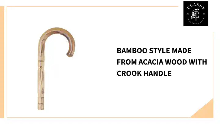 Bamboo Style made from Acacia Wood with Crook Handle by@Outfy