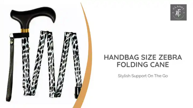 Handbag Size Zebra Folding Cane by@Outfy