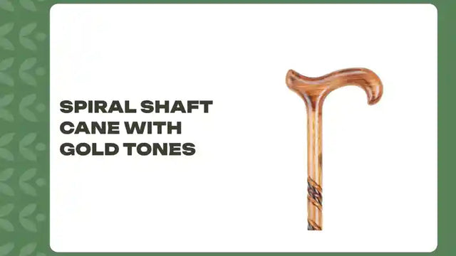 Spiral Shaft Cane with Gold Tones by@Outfy