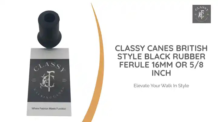 Classy Canes British Style Black Rubber Ferule 16mm or 5/8 Inch by@Outfy