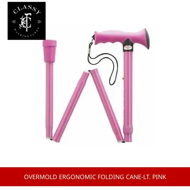 Overmold Ergonomic Folding Cane-Lt. Pink by@Outfy
