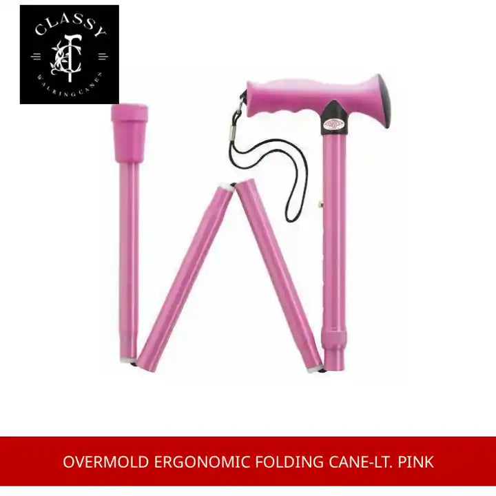 Overmold Ergonomic Folding Cane-Lt. Pink by@Outfy