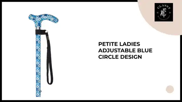 Petite Ladies Adjustable Blue Circle Design by@Outfy