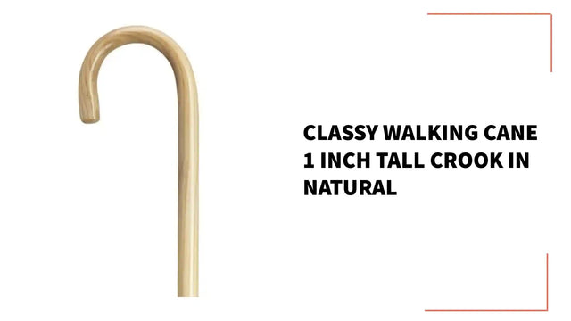 Classy Walking Cane 1 inch Tall Crook in Natural by@Outfy