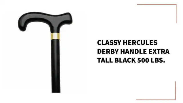 Classy Hercules Derby Handle Extra Tall Black 500 lbs. by@Outfy