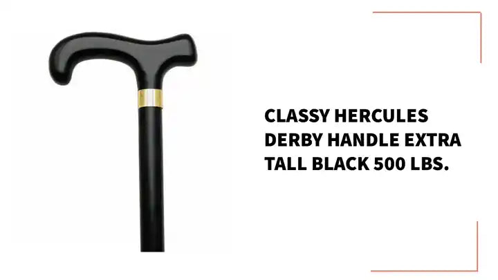 Classy Hercules Derby Handle Extra Tall Black 500 lbs. by@Outfy