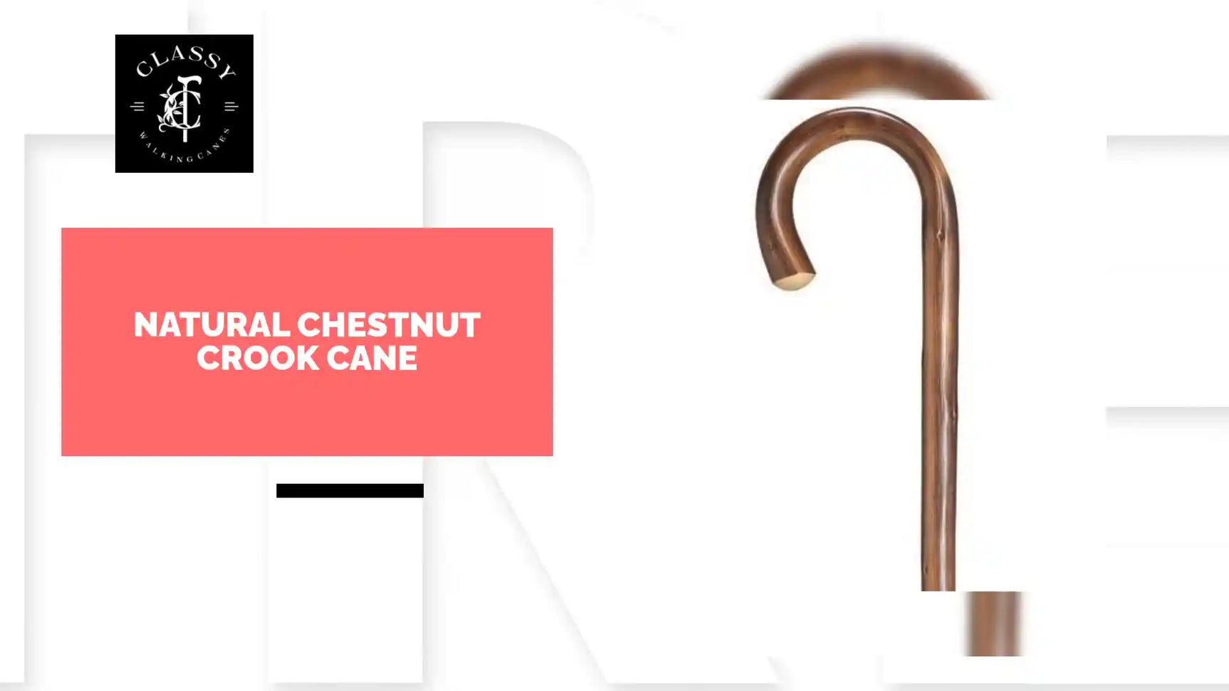 Natural Chestnut Crook Cane by@Outfy