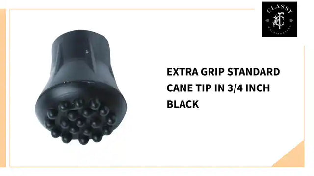 Extra Grip Standard Cane Tip in 3/4 inch Black by@Outfy