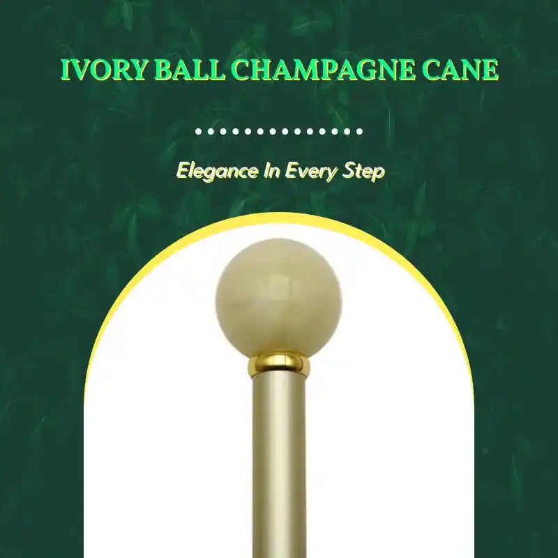 Ivory Ball Champagne Cane by@Outfy