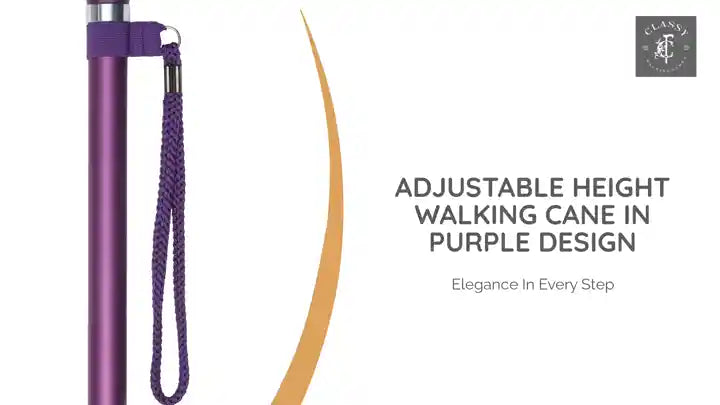 Adjustable Height Walking Cane in Purple Design by@Outfy