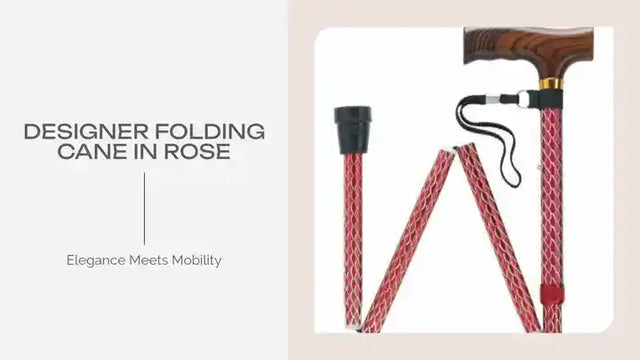 Designer Folding Cane in Rose by@Outfy