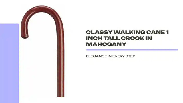Classy Walking Cane 1 inch Tall Crook in Mahogany by@Outfy