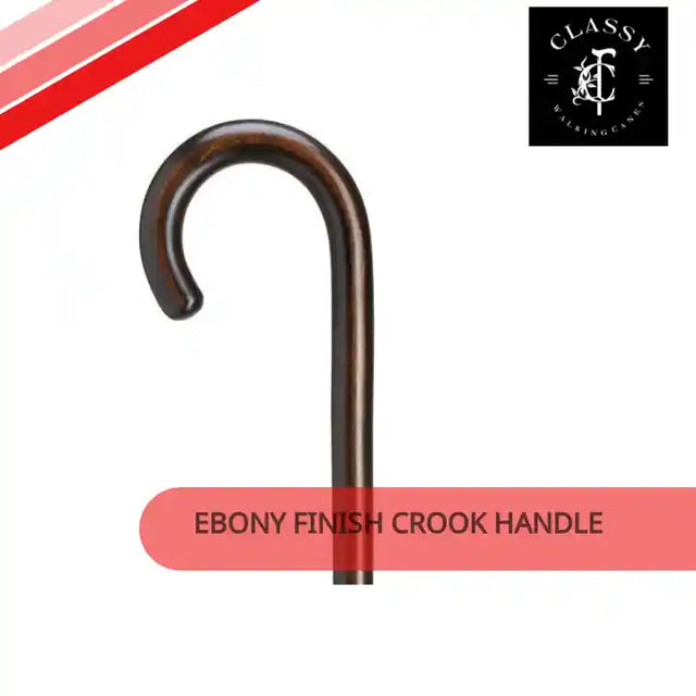 Ebony Finish Crook Handle by@Outfy