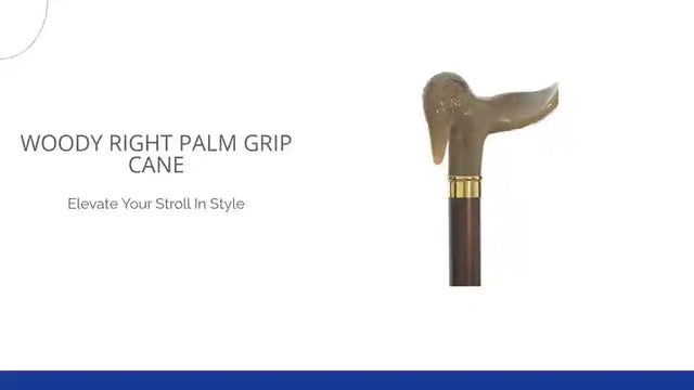Woody Right Palm Grip Cane by@Outfy