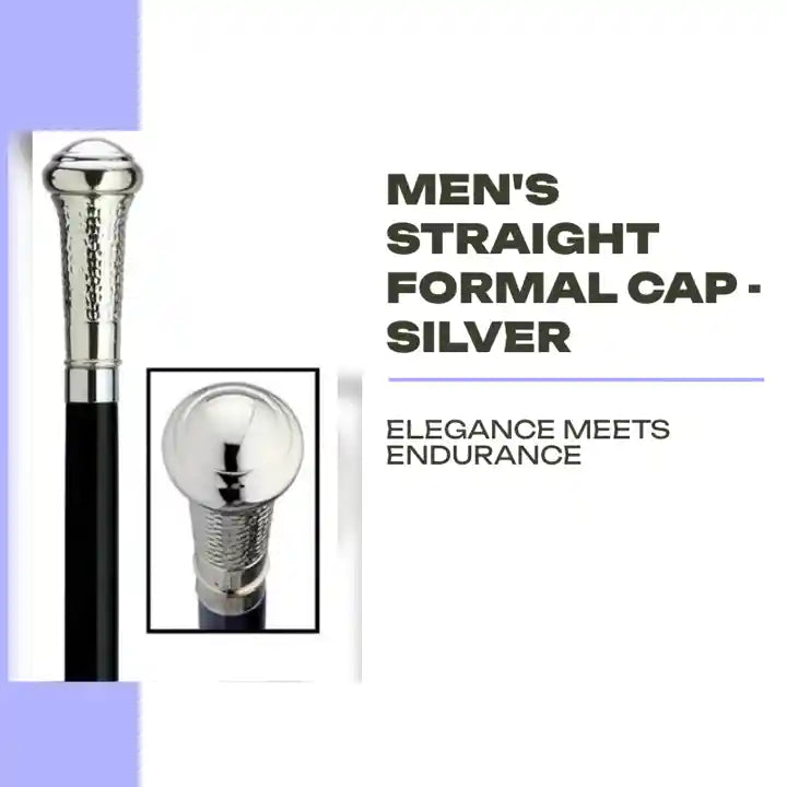 Men's Straight Formal Cap - Silver by@Outfy