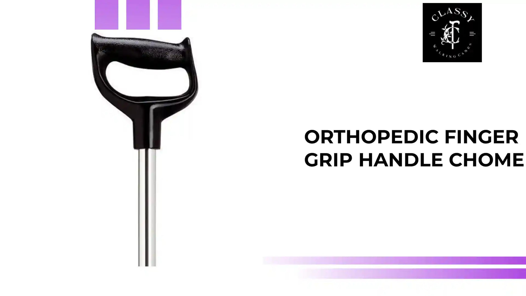 Orthopedic Finger Grip Handle Chome by@Outfy