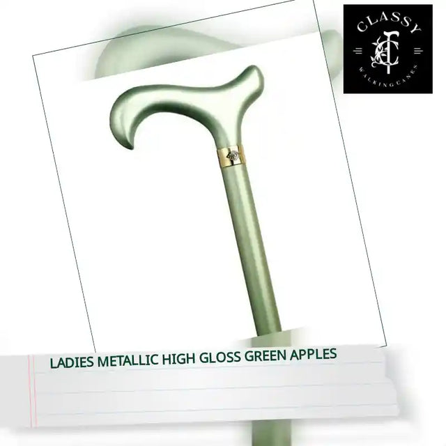 Ladies Metallic High Gloss Green Apples by@Outfy
