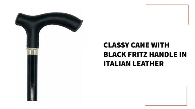 Classy Cane with Black Fritz Handle in Italian Leather by@Outfy