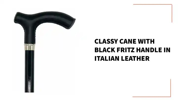 Classy Cane with Black Fritz Handle in Italian Leather by@Outfy