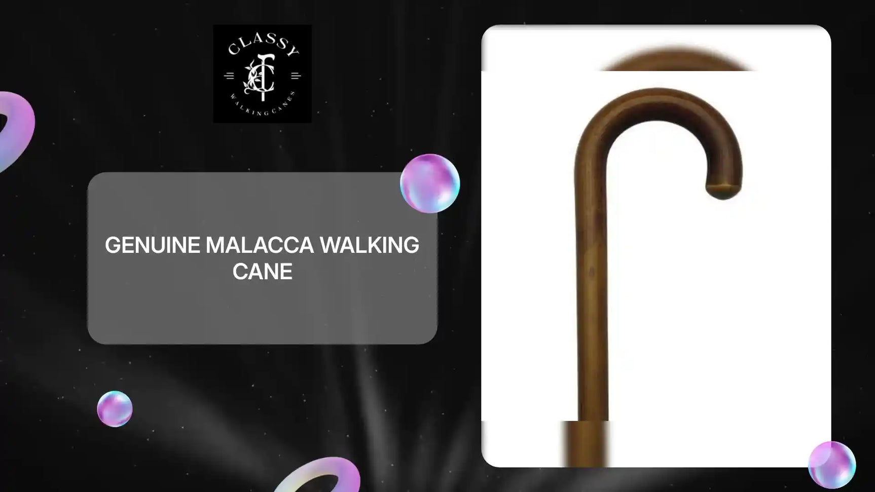 Genuine Malacca Walking Cane by@Outfy