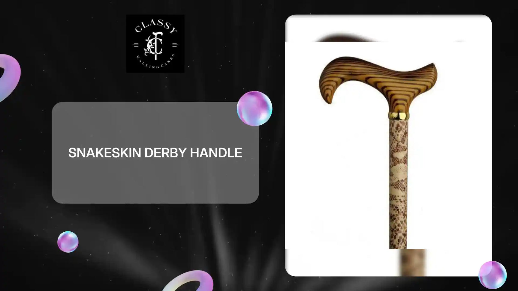 Snakeskin Derby Handle by@Outfy