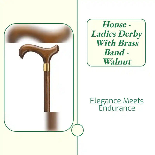 House - Ladies Derby with Brass Band - Walnut by@Outfy