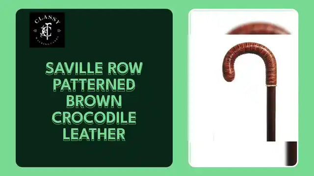 Saville Row Patterned Brown Crocodile Leather by@Outfy