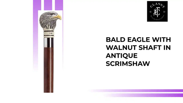 Bald Eagle with Walnut Shaft in Antique Scrimshaw by@Outfy