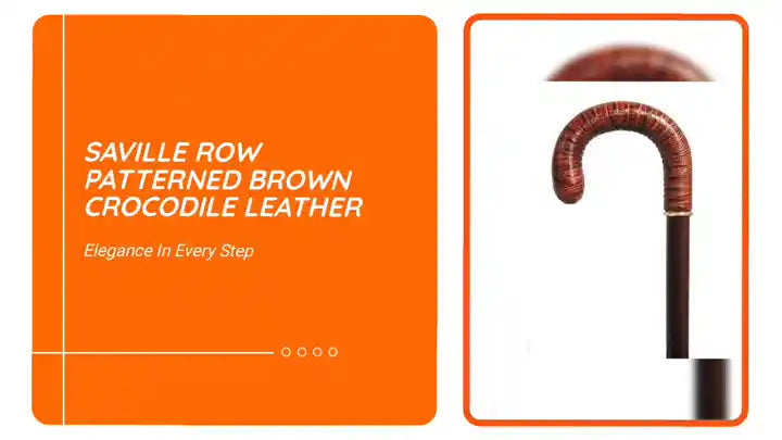 Saville Row Patterned Brown Crocodile Leather by@Outfy