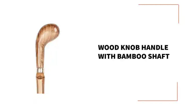 Wood Knob Handle with Bamboo Shaft by@Outfy