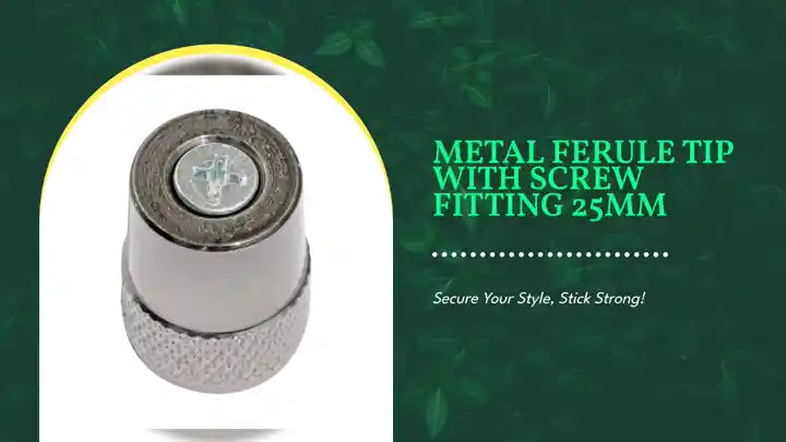 Metal Ferule Tip with Screw Fitting 25mm by@Outfy