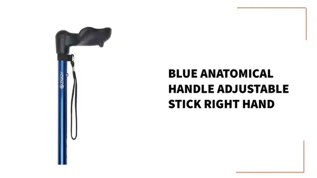 Blue Anatomical Handle Adjustable Stick Right Hand by@Outfy