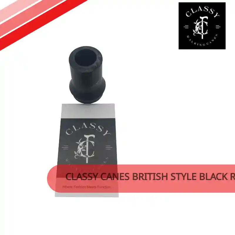 Classy Canes British Style Black Rubber Ferule 25mm or 1 Inch by@Outfy