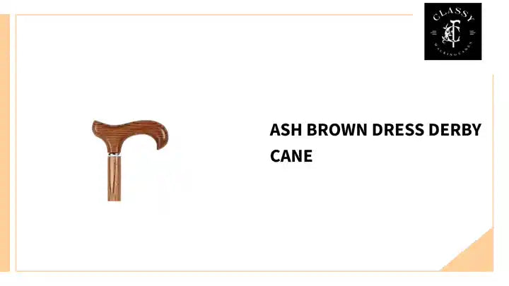 Ash Brown Dress Derby Cane by@Outfy
