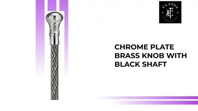 Chrome Plate Brass Knob with Black Shaft by@Outfy