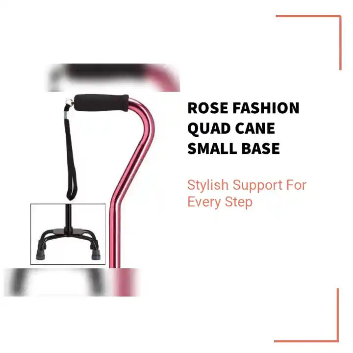 Rose Fashion Quad Cane Small Base by@Outfy