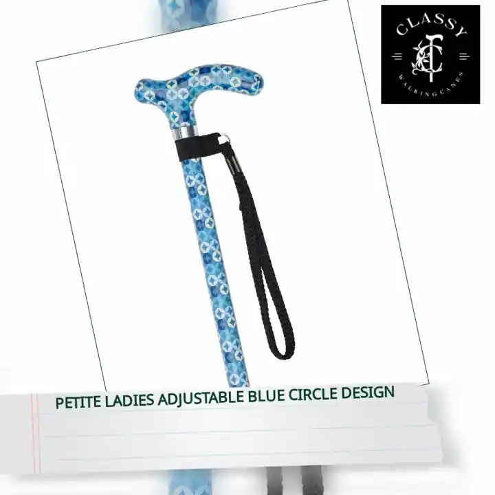 Petite Ladies Adjustable Blue Circle Design by@Outfy