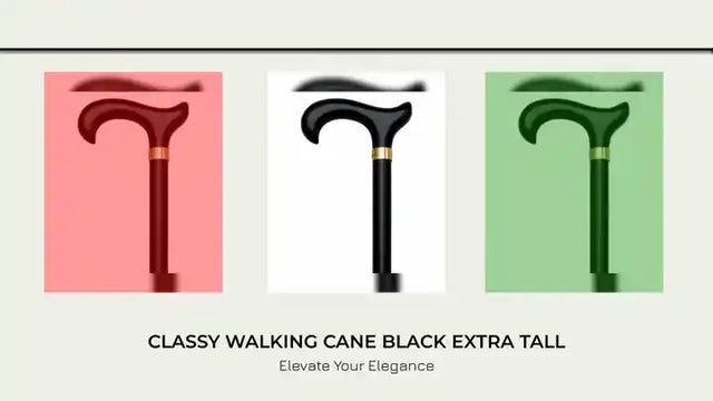 Classy Walking Cane Black Extra Tall by@Outfy