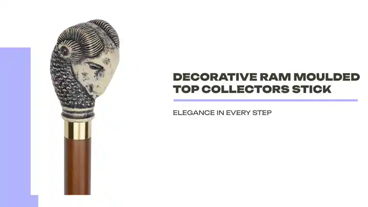 Decorative Ram Moulded Top Collectors Stick by@Outfy