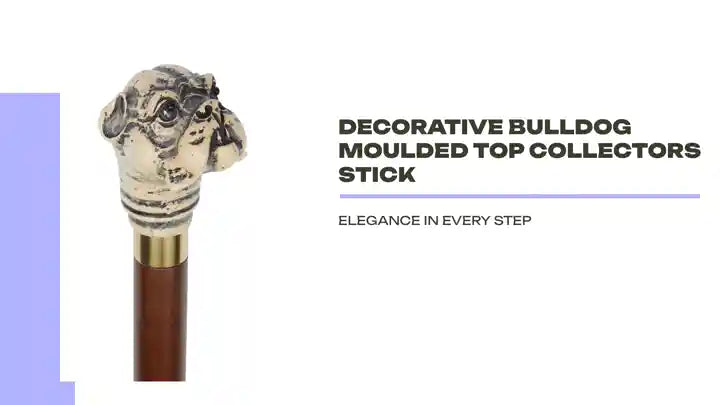 Decorative Bulldog Moulded Top Collectors Stick by@Outfy
