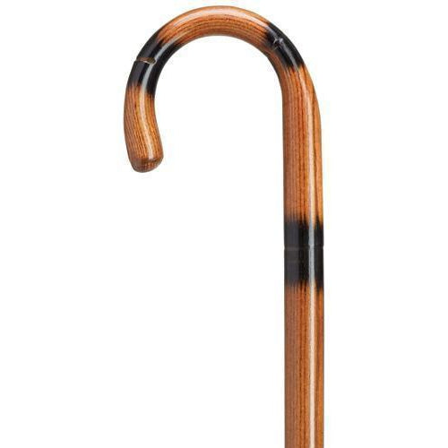 1 Inch Stepped and Scorched - Walnut Color-Classy Walking Canes