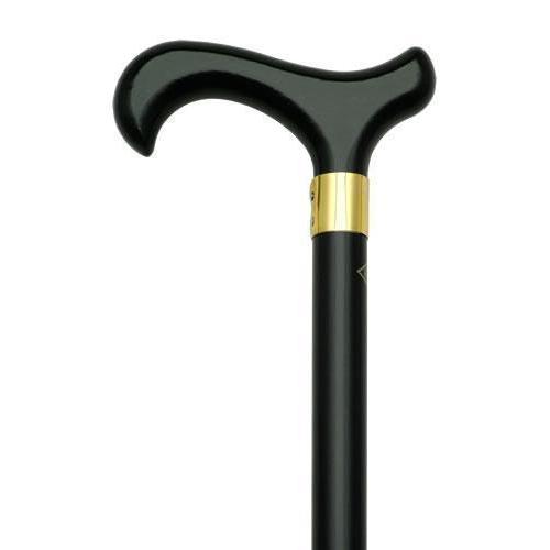 Derby with Brass Band Extra Tall Black-Classy Walking Canes