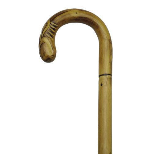Carved Stepped and Scorched-Classy Walking Canes