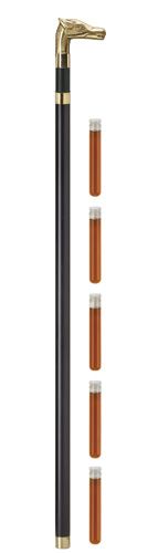 Straight Brandy Walking Cane with Horse Head Handle-Classy Walking Canes