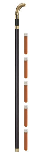 Straight Brandy Walking Cane with Snake Handle-Classy Walking Canes