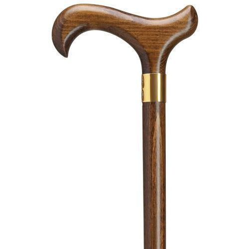 House - Ladies Derby with Brass Band - Walnut-Classy Walking Canes